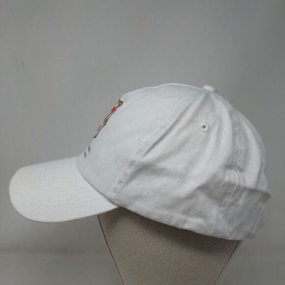 US Med Savers Slideback Hat White One Size Adjustable Vented Hole Promotique - Picture 3 of 7